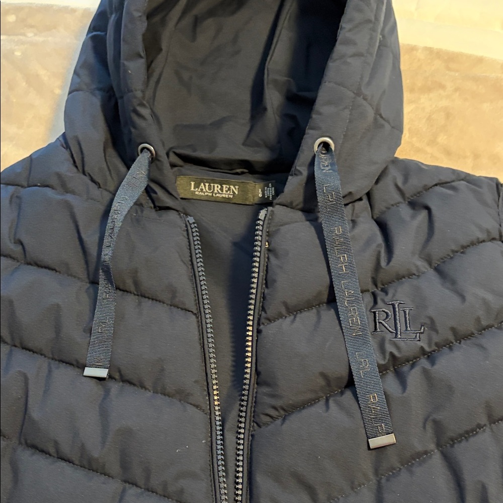 Ralph Lauren Navy Quilted Hooded Vest